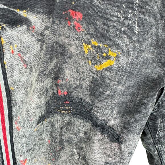 Jordan Craig Legacy Edition Side Stripe Black Acid Paint Splatter Jeans 38 x 32 - Picture 4 of 10